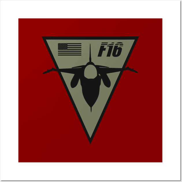 F-16 Viper Patch (subdued) Wall Art by Tailgunnerstudios